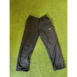 Nike Therma-Fit Sweatpants Mens Small Black Pockets Fleece Elastic Waist Pull On
